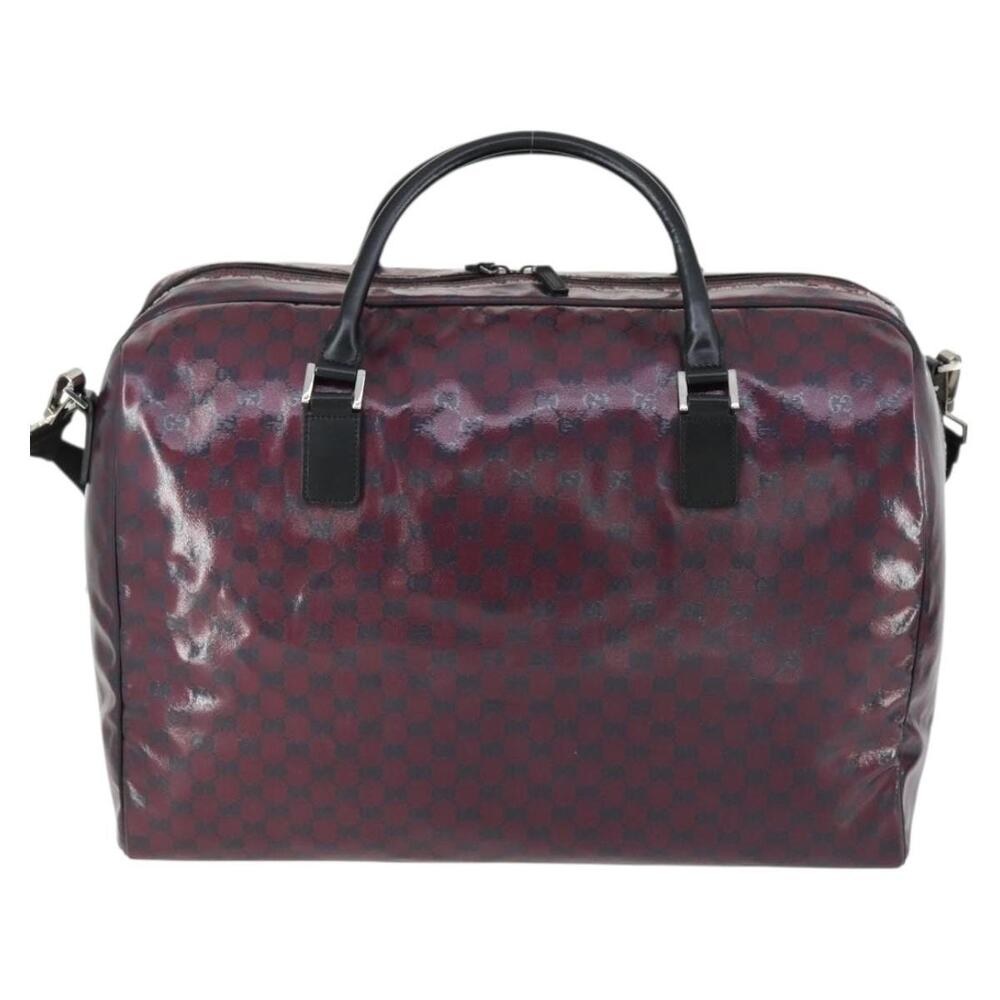 Gucci GG Crystal Boston Bag Coated Canvas Red
